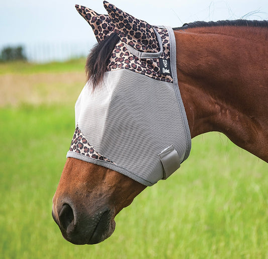 Patterned Crusader Fly Mask with Ears