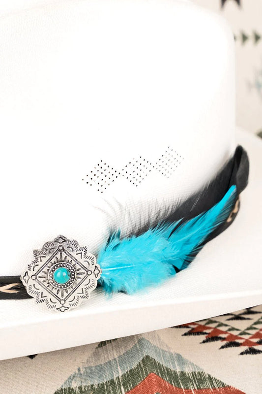 Black Mackinaw Feather Hat Pin