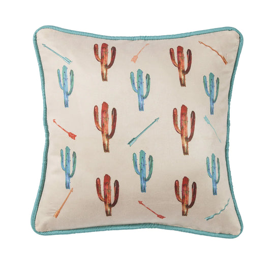Serape Cactus Throw Pillow