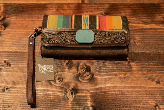 Serape with Turquoise Stone Wallet